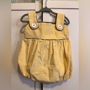TBBC Bingham Bubble yellow corduroy bubble romper